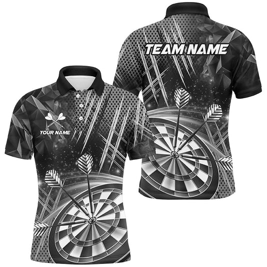 Personalisierte 3D Glitter Darts Poloshirts für Dartmannschaften | Grau T3285 - Outfitsuche