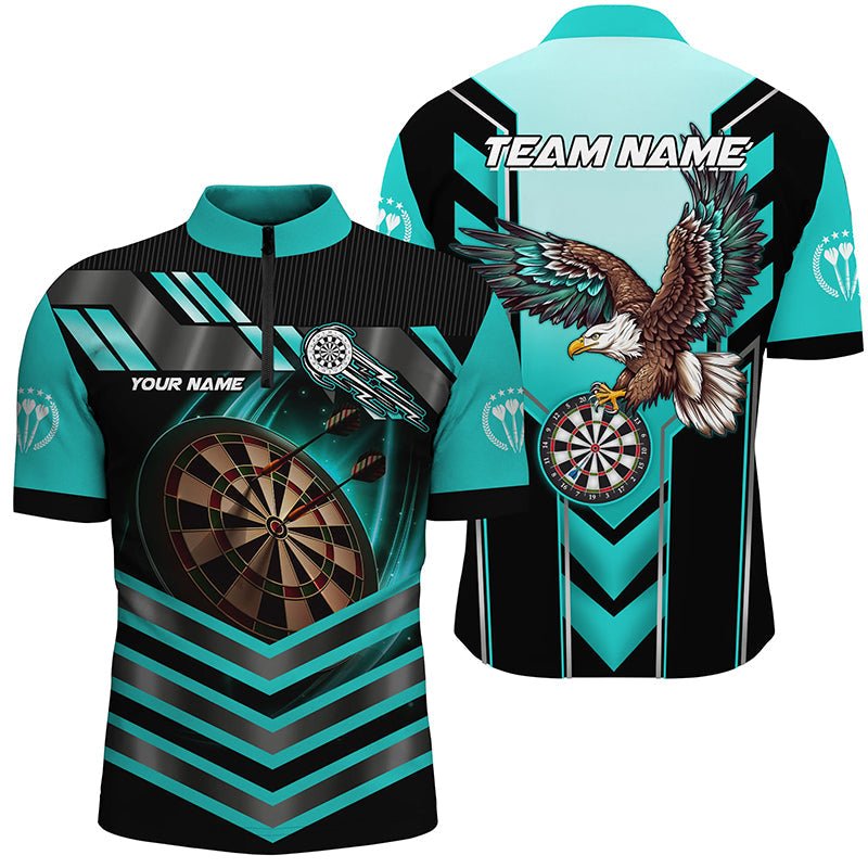 Personalisierte Adler Darts T-Shirt für Herren - Türkis Dartboard Light T2050 - Outfitsuche