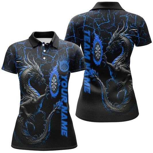 Personalisierte Blaue Große Drachen 3D - gedruckte Dart - Shirts für Frauen – Individuelle Team - Dart - Trikots T3006 - Outfitsuche