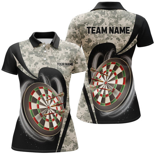 Personalisierte Camouflage - Dartshirts für Damen – Individuell bedruckte Dart - Teamtrikots, Tarn - Outfit für Darts T2929 - Outfitsuche