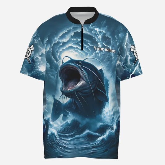 Personalisierte Catfish Blue Lightning Darts Polo Shirts für Dartspieler Wels TC3542 - Outfitsuche