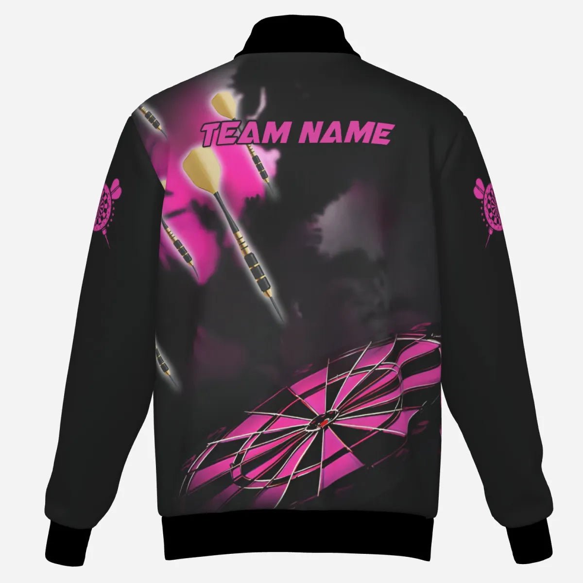 Personalisierte Dart Jacke Pink Dartboard mit Rauchdesign - T2843 - Outfitsuche