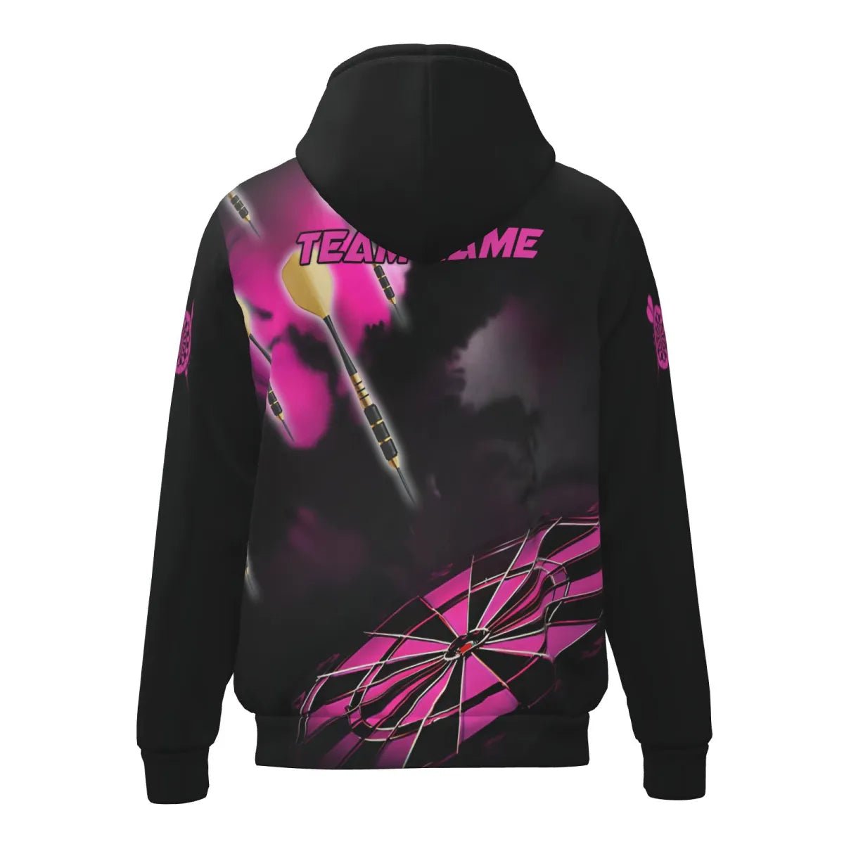 Personalisierte Dart Jacke Pink Dartboard mit Rauchdesign - T2843 - Outfitsuche