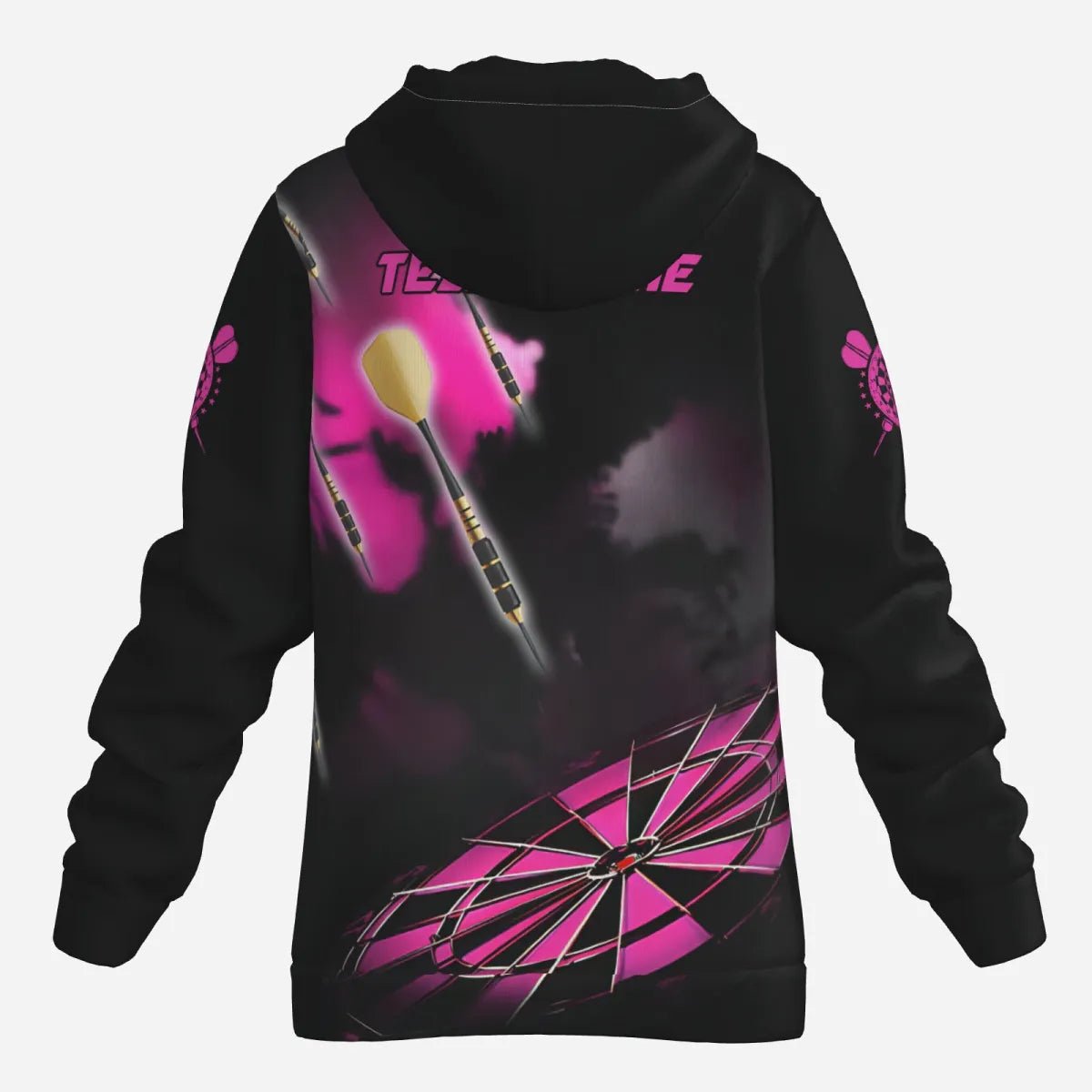 Personalisierte Dart Jacke Pink Dartboard mit Rauchdesign - T2843 - Outfitsuche