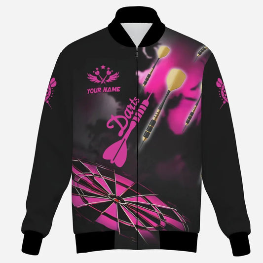 Personalisierte Dart Jacke Pink Dartboard mit Rauchdesign - T2843 - Outfitsuche