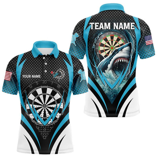 Personalisierte Dart - Polo - Shirts für Darts - Teams mit Haifisch - Motiv T3313 - Outfitsuche