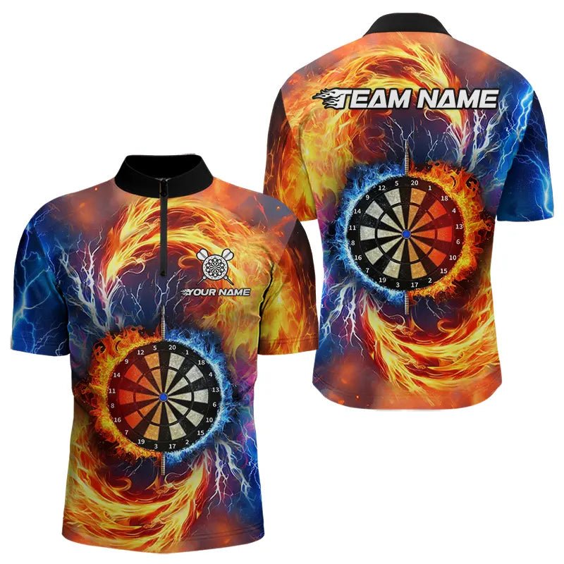 Personalisierte Dartboard Wasser Feuer Custom Thunder Lightning Dartshirts für Darts - Teams T3510 - Outfitsuche