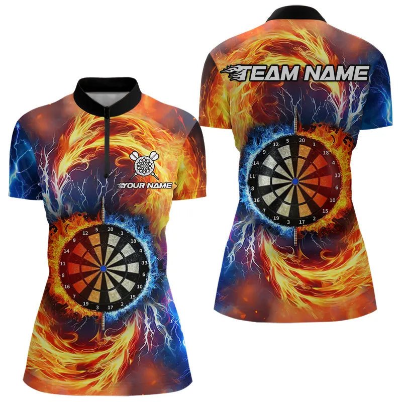 Personalisierte Dartboard Wasser Feuer Custom Thunder Lightning Dartshirts für Darts - Teams T3510 - Outfitsuche