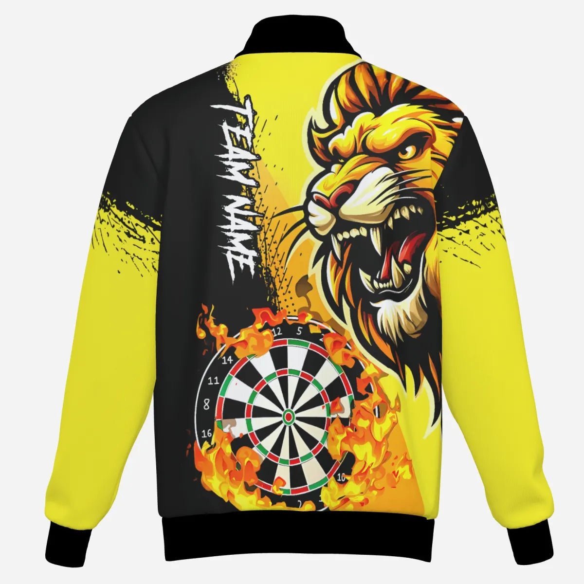Personalisierte Darts Jacke - Brüllender Löwe Design - Mit Wunschname T2694 - Outfitsuche