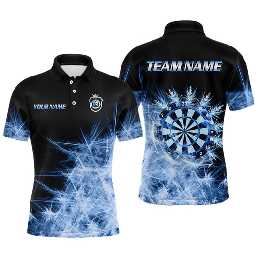 Personalisierte Darts Polo - Shirts für Team - Darts - Jerseys in Blau mit eisigem Licht T3320 - Outfitsuche