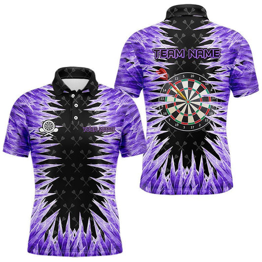 Personalisierte Darts Polo Shirts in Lila Icy - 3D - gedruckte coole Dart - Jerseys für das Team T3482 - Outfitsuche
