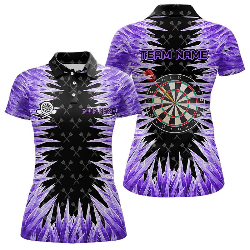 Personalisierte Darts Polo Shirts in Lila Icy - 3D - gedruckte coole Dart - Jerseys für das Team T3482 - Outfitsuche