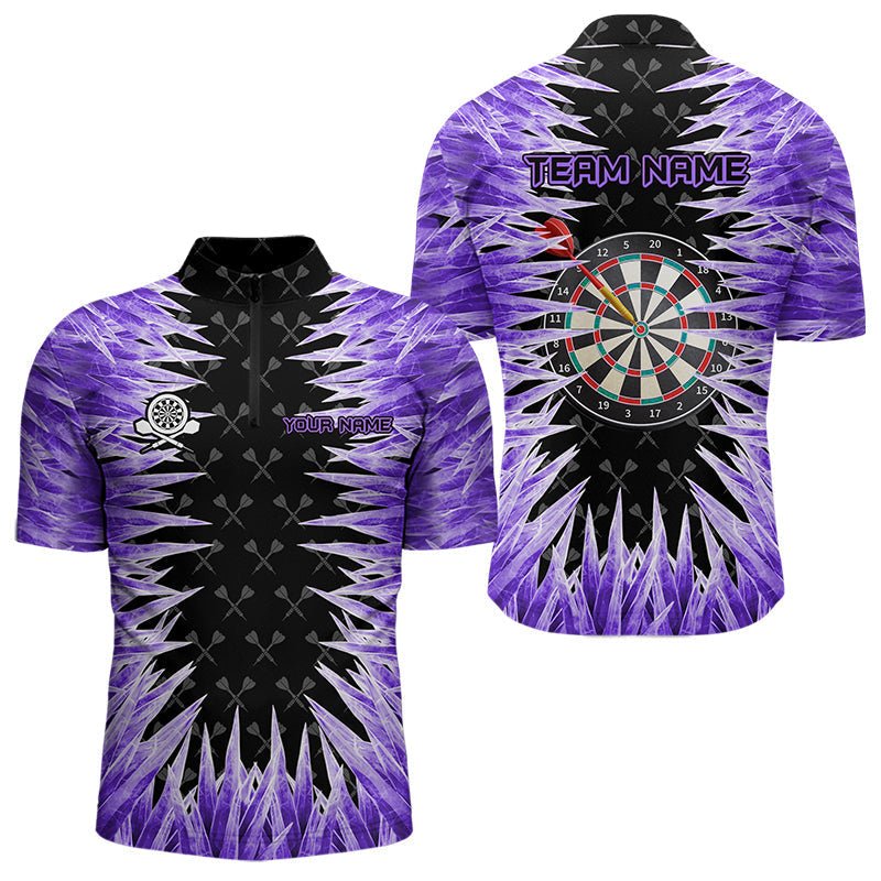 Personalisierte Darts Polo Shirts in Lila Icy - 3D - gedruckte coole Dart - Jerseys für das Team T3482 - Outfitsuche