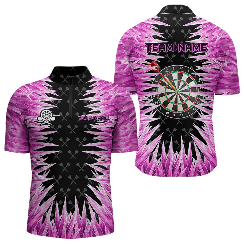 Personalisierte Darts Polo - Shirts in Pink, Icy 3D - gedruckt, coole Dart - Jerseys für das Team T3583 - Outfitsuche