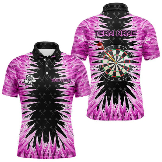 Personalisierte Darts Polo - Shirts in Pink, Icy 3D - gedruckt, coole Dart - Jerseys für das Team T3583 - Outfitsuche