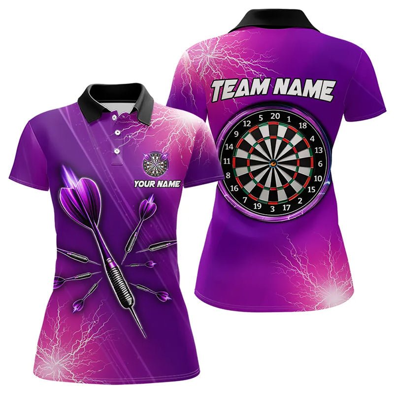 Personalisierte Darts Polo - Shirts mit Purple Thunder Lightning Light Darts Design T3391 - Outfitsuche