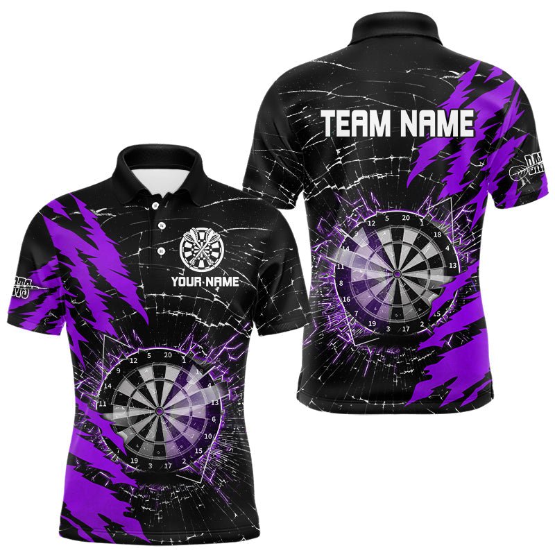Personalisierte Darts Polo - Shirts mit schwarzem und lila Darts - Design für Dart - Teams T3217 - Outfitsuche