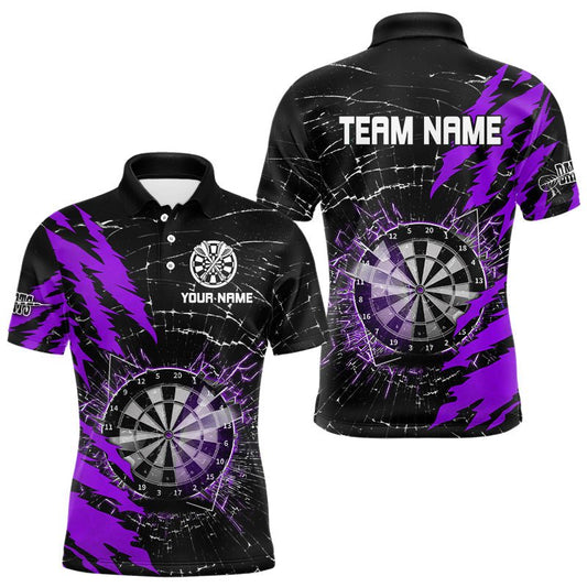 Personalisierte Darts Polo - Shirts mit schwarzem und lila Darts - Design für Dart - Teams T3217 - Outfitsuche