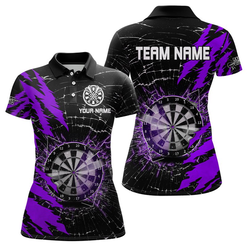 Personalisierte Darts Polo - Shirts mit schwarzem und lila Darts - Design für Dart - Teams T3217 - Outfitsuche