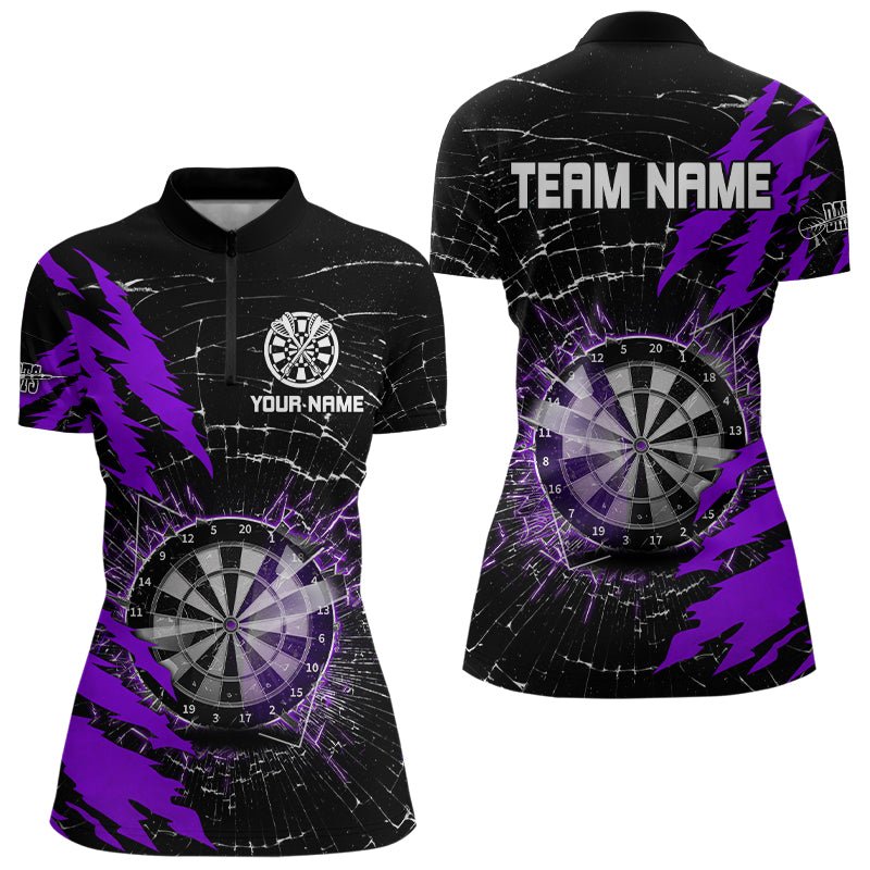 Personalisierte Darts Polo - Shirts mit schwarzem und lila Darts - Design für Dart - Teams T3217 - Outfitsuche