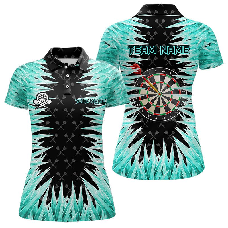 Personalisierte Darts - Poloshirts in Türkis Icy - 3D - gedruckte coole Dart - Jerseys für das Team T3481 - Outfitsuche