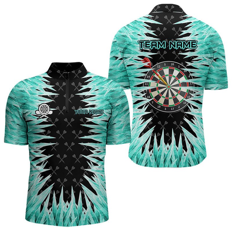 Personalisierte Darts - Poloshirts in Türkis Icy - 3D - gedruckte coole Dart - Jerseys für das Team T3481 - Outfitsuche
