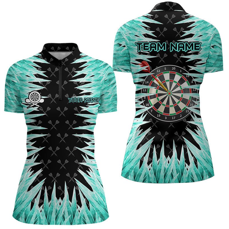 Personalisierte Darts - Poloshirts in Türkis Icy - 3D - gedruckte coole Dart - Jerseys für das Team T3481 - Outfitsuche