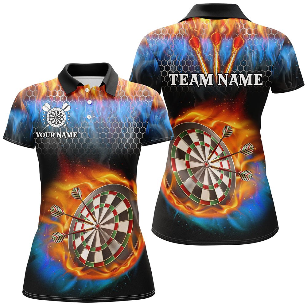 Personalisierte Darts - Tafel Wasser und Feuer 3D - gedruckte Damen - Dart - Shirts mit Taschen - Dart - Trikots T3063 - Outfitsuche