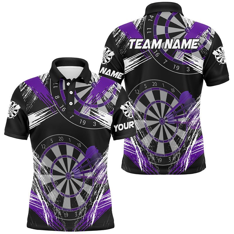 Personalisierte Darts Turnier Grunge Style Darts Shirts | Lila T3117 - Outfitsuche