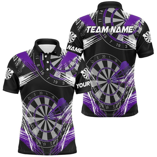 Personalisierte Darts Turnier Grunge Style Darts Shirts | Lila T3117 - Outfitsuche