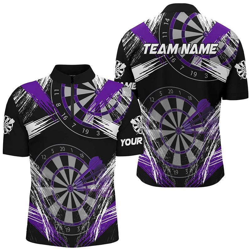 Personalisierte Darts Turnier Grunge Style Darts Shirts | Lila T3117 - Outfitsuche
