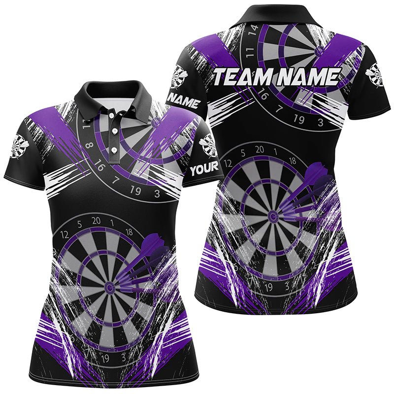 Personalisierte Darts Turnier Grunge Style Darts Shirts | Lila T3117 - Outfitsuche