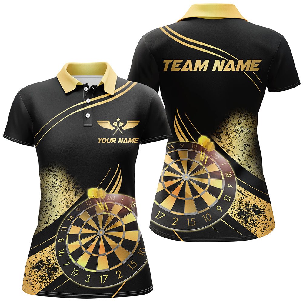 Personalisierte Dartshirts für Frauen – Goldene Dartboards im Grunge - Stil, individuelle Darts - Liga - Trikots für Teams T2805 - Outfitsuche