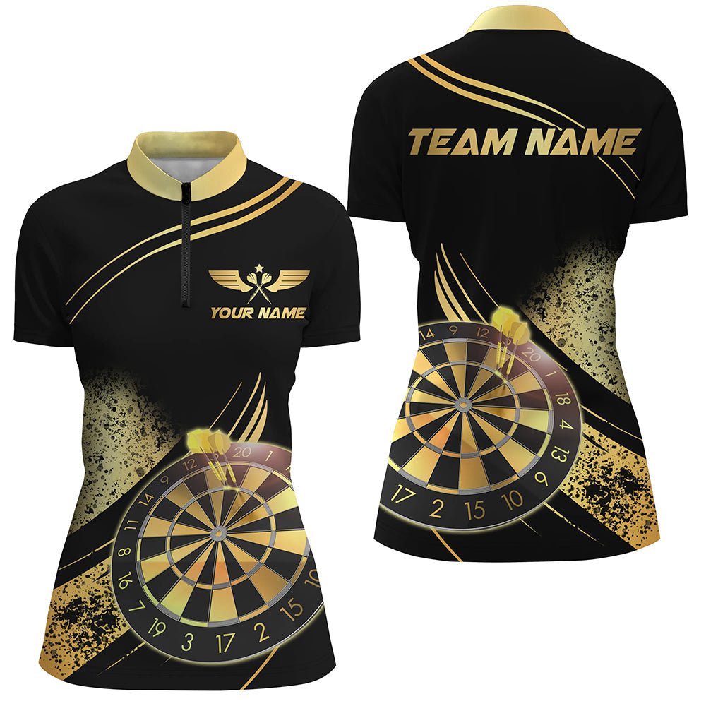 Personalisierte Dartshirts für Frauen – Goldene Dartboards im Grunge - Stil, individuelle Darts - Liga - Trikots für Teams T2805 - Outfitsuche