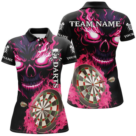 Personalisierte Dartshirts für Frauen mit Flammen - Schädel – Individuelle Team - Darttrikots für die Liga T2954 - Outfitsuche