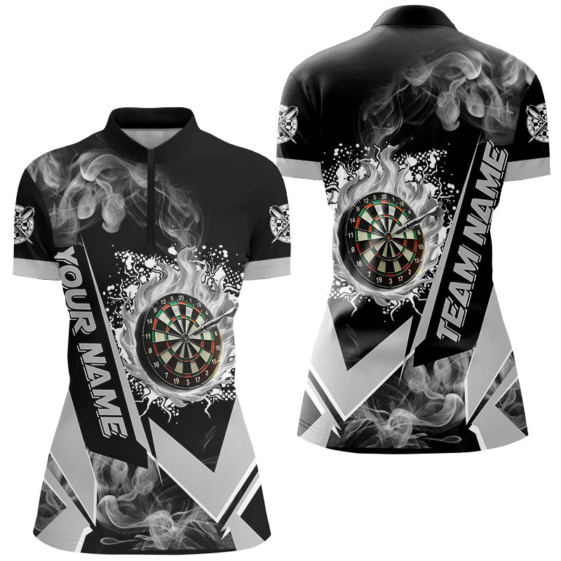 Personalisierte Dartshirts mit Feuer - und Rauchdesign für Frauen – Dart - Team - Trikots | Grau T2899 - Outfitsuche