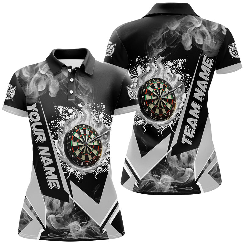 Personalisierte Dartshirts mit Feuer - und Rauchdesign für Frauen – Dart - Team - Trikots | Grau T2899 - Outfitsuche