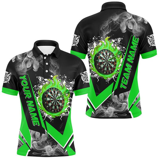 Personalisierte Dartshirts mit Feuer - und Rauchdesign für Männer | Dart - Teamtrikots in Grün T3009 - Outfitsuche