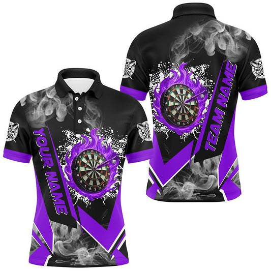 Personalisierte Dartshirts mit Flammen - Design für Männer | Dart - Team - Trikots in Lila T2900 - Outfitsuche