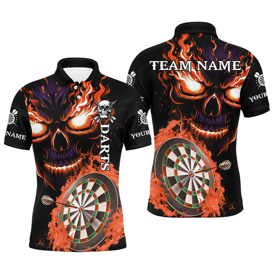 Personalisierte Dartshirts mit Flammen - Skelett für Männer – Individuelle Team - Trikots für die Dartliga T2955 - Outfitsuche