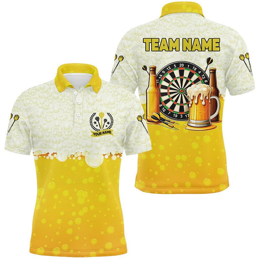 Personalisierte Gelbe Lustige Darts & Bier Dart Shirt für Herren T2609 - Outfitsuche