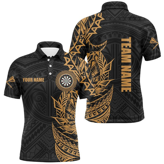 Personalisierte Goldene Tribal - Darts Poloshirts & Quarter Zip Darttrikots für Herren T3062 - Outfitsuche