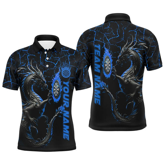 Personalisierte große blaue Drachen 3D - gedruckte Darts - Shirts für Männer - Individuelle Team - Liga Darts - Trikots T3006 - Outfitsuche