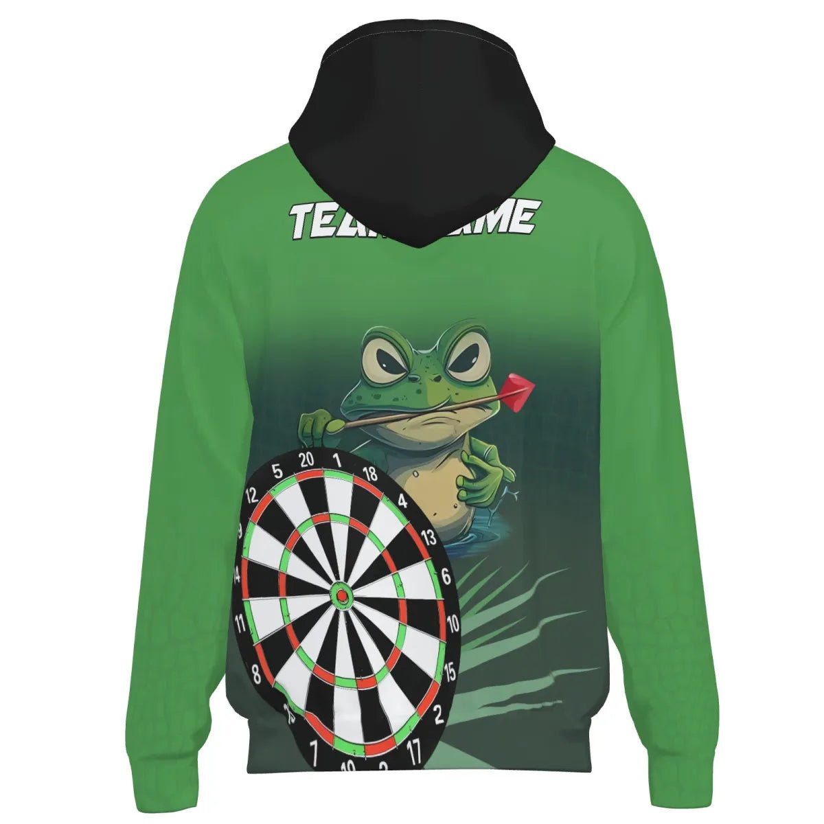 Personalisierte Grüne Lustige Frosch Herren Darts Kapuzenjacke - Individuelle Darts Team Jacke, Darts Geschenke T3558 - Outfitsuche