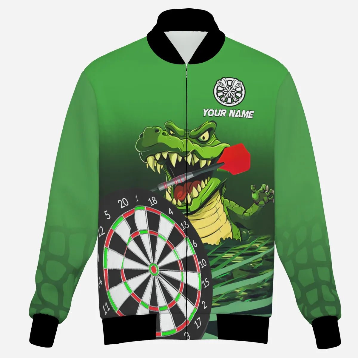 Personalisierte Grüne Lustige Krokodil - Dart Kapuzenjacke, Team Jacke für Herren T2608 - Outfitsuche