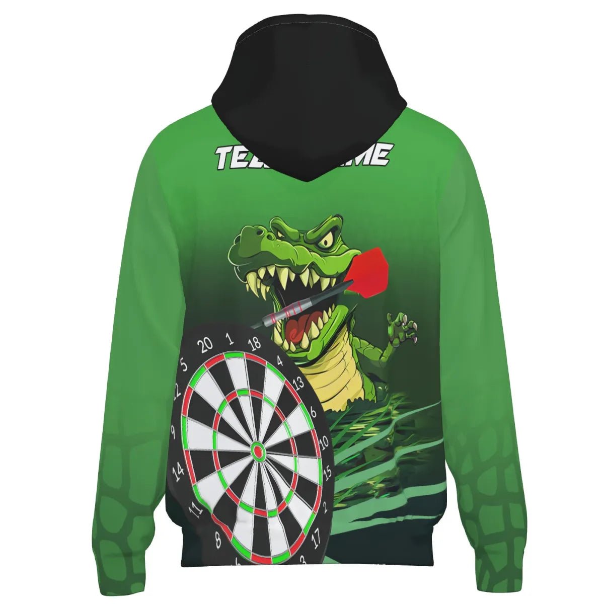 Personalisierte Grüne Lustige Krokodil - Dart Kapuzenjacke, Team Jacke für Herren T2608 - Outfitsuche