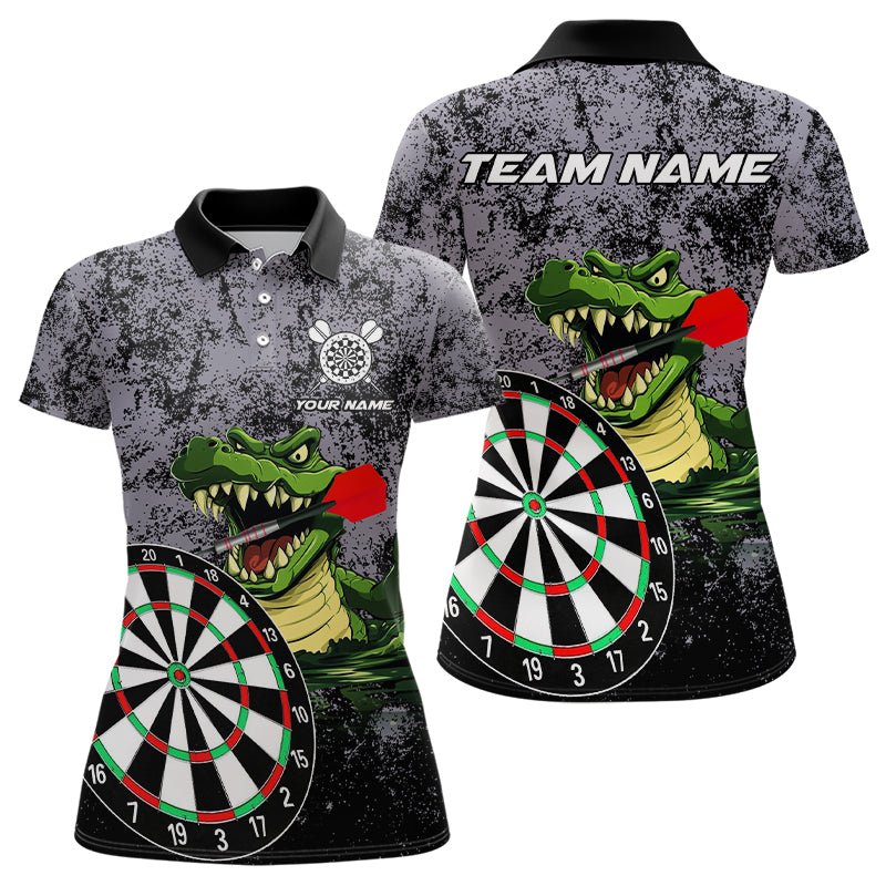 Personalisierte grüne lustige Krokodil - Grunge - Dartshirts, Dartteam - Trikots, Dartgeschenke T3244 - Outfitsuche