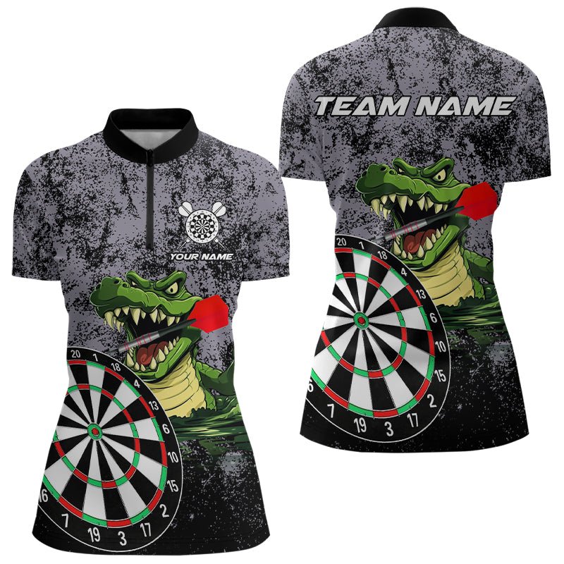 Personalisierte grüne lustige Krokodil - Grunge - Dartshirts, Dartteam - Trikots, Dartgeschenke T3244 - Outfitsuche