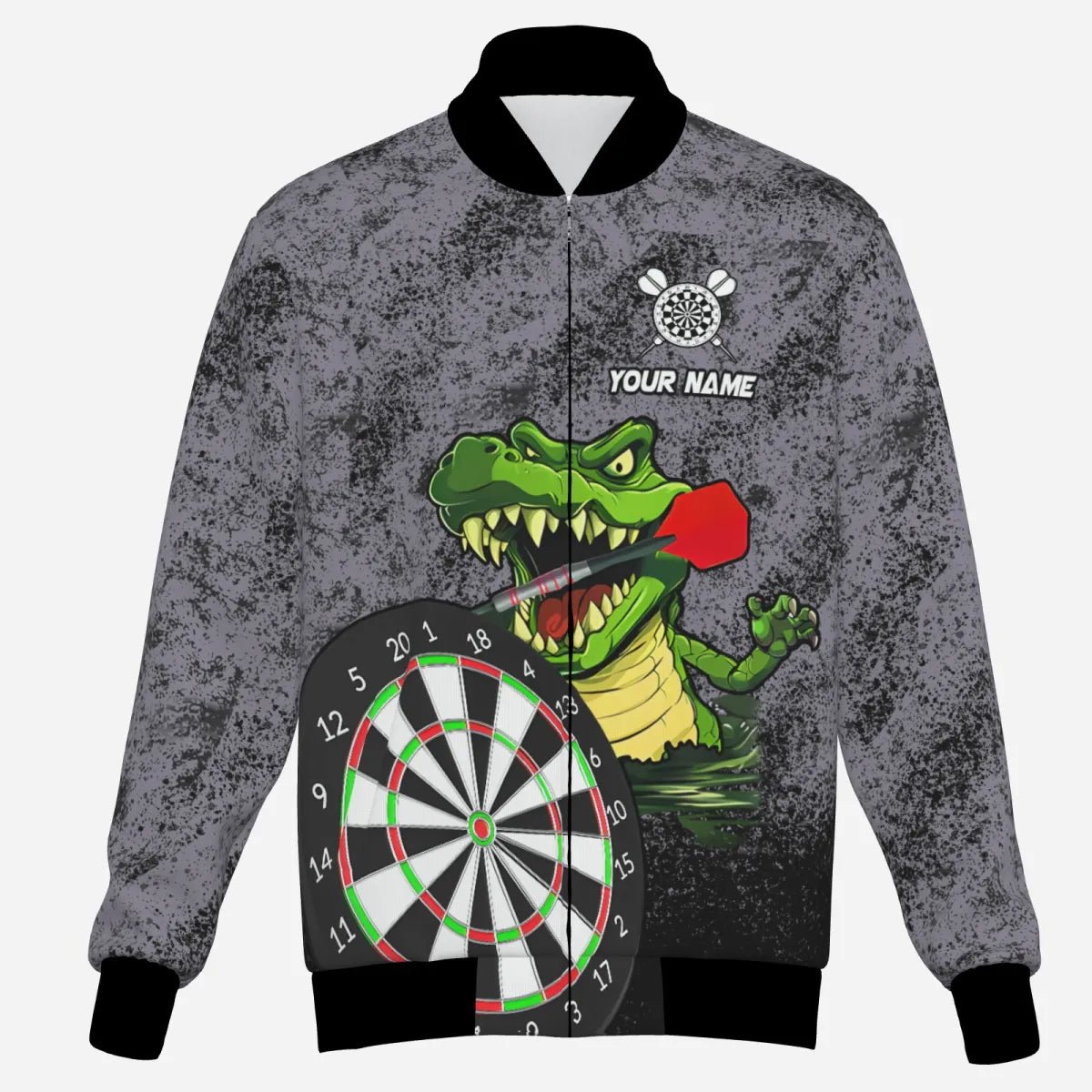 Personalisierte grüne lustige Krokodil - Grunge - Herren Darts Jacke, Dartteam - Jacke, Dartgeschenke T3244 - Outfitsuche