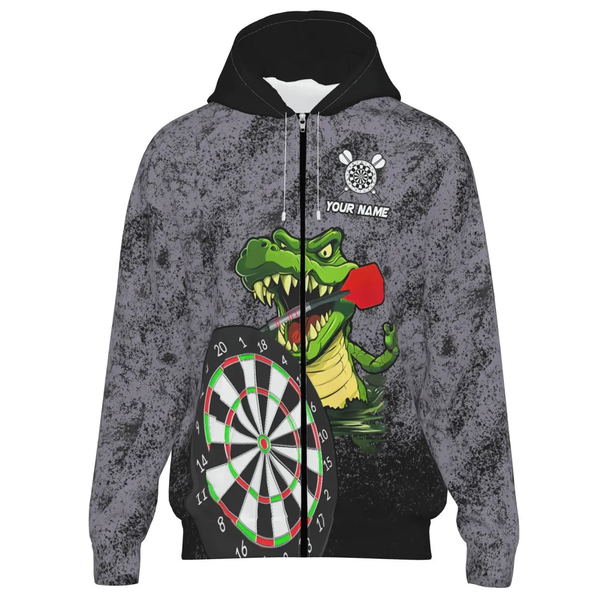 Personalisierte grüne lustige Krokodil - Grunge - Herren Darts Jacke, Dartteam - Jacke, Dartgeschenke T3244 - Outfitsuche
